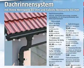 Bauhaus Dachrinnensystem Angebot