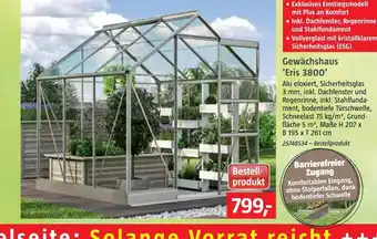 Bauhaus Gewächshaus 'eris 3800' Angebot