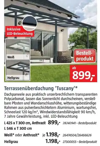 Bauhaus Terrassenüberdachung 'tuscany' Angebot