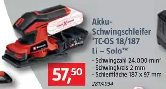 Bauhaus Einhell akku-schwingschleifer 'tc-os 18/187 li – solo' Angebot