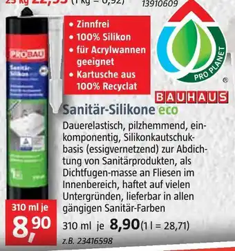 Bauhaus Sanitär-silikone eco Angebot