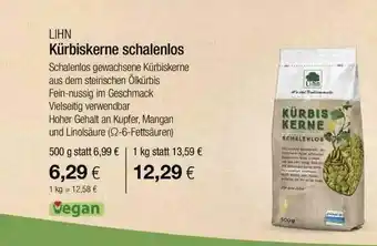 Vitalia Lihn Kürbiskerne Schalenlos Angebot