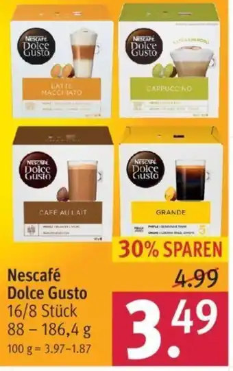 Rossmann Nescafé Dolce Gusto 16/8 Stück, 88-186,4g Angebot