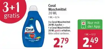 Rossmann Coral Waschmittel 20 WL Angebot