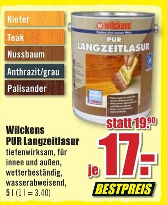 B1 Discount Baumarkt Wilckens PUR Langzeitlasur Angebot