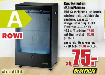 B1 Discount Baumarkt Rowi Gas Heizofen Blue Flame Angebot