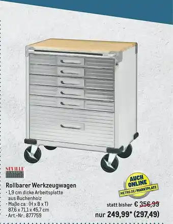 METRO Seville Rollbarer Werkzeugwagen Angebot