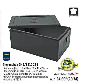 METRO Metro Professional Thermobox Gn 1-1 210 39l Angebot