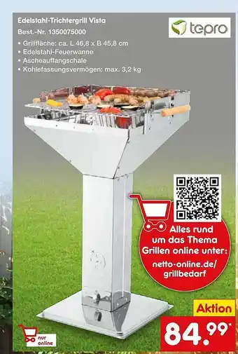Netto Marken-Discount Tepro Edelstahl-trichtergrill Vista Angebot