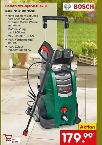 Netto Marken-Discount Bosch Hochdruckreiniger Aqt 42-13 Angebot