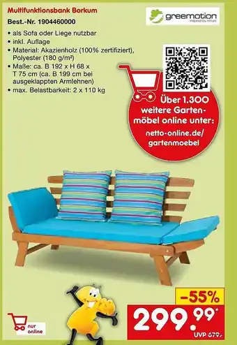 Netto Marken-Discount Greemotion Multifunktionsbank Borkum Angebot
