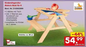 Netto Marken-Discount Pinolino Kindersitzgarnitur Matsch-nicki Für 4 Angebot
