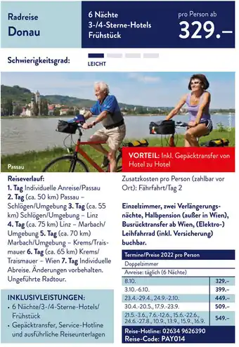 Aldi Süd Reisen Radreise Donau Angebot