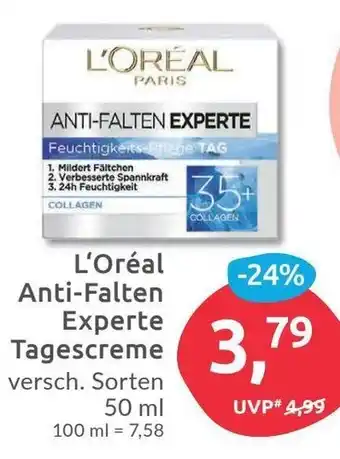 Budni L'Oréal Anti Falten Experte Tagescreme 50ml Angebot