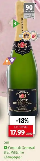 Lidl Comte de Senneval Brut Millésime Champagner Angebot