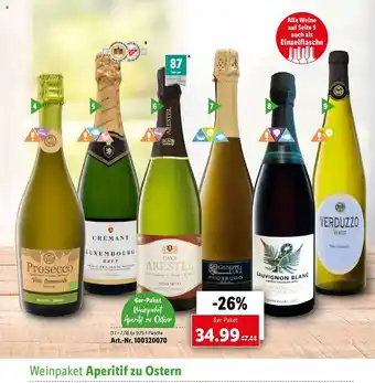 Lidl Weinpaket Aperitif zu Ostern Angebot