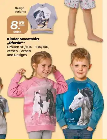 NETTO Kinder Sweatshirt Pferde 98/104-134/140 Angebot