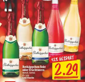 NP Discount Rotkäppchen Sekt oder Fruchtsecco 0,75L Flasche Angebot