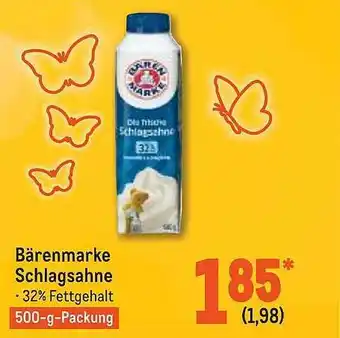 METRO Schlagsahne Bärenmarke Angebot