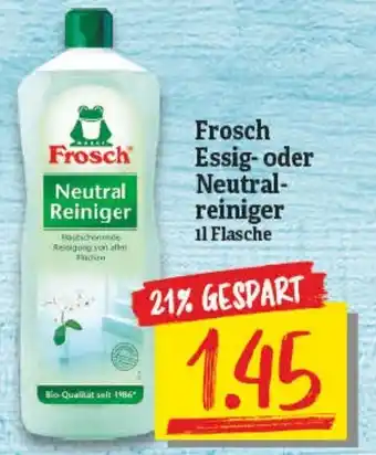 NP Discount Frosch Essig oder Neutralreiniger 1L Flasche Angebot