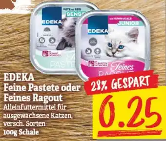 NP Discount Edeka Feine Pastete oder Feines Ragout 100g Schale Angebot