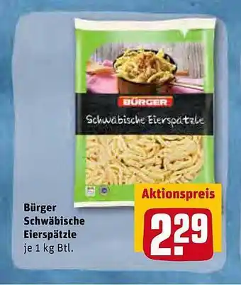 REWE Bürger Schwäbische Eierspätzle Angebot