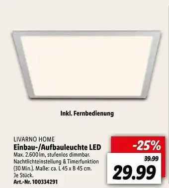 Lidl Livarno Home Einbau- Aufbauleuchte Led Angebot