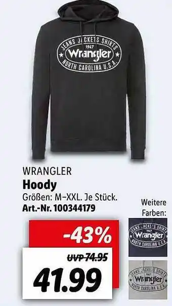 Lidl Wrangler Hoody Angebot