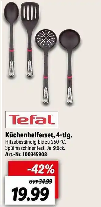 Lidl Küchenhelferset 4-tlg Tefal Angebot