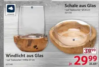 Selgros Leonardo Windlicht Aus Glas Oder Schale Aus Glas Angebot