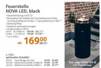 Selgros Feuerstelle Nova Led, Black Angebot