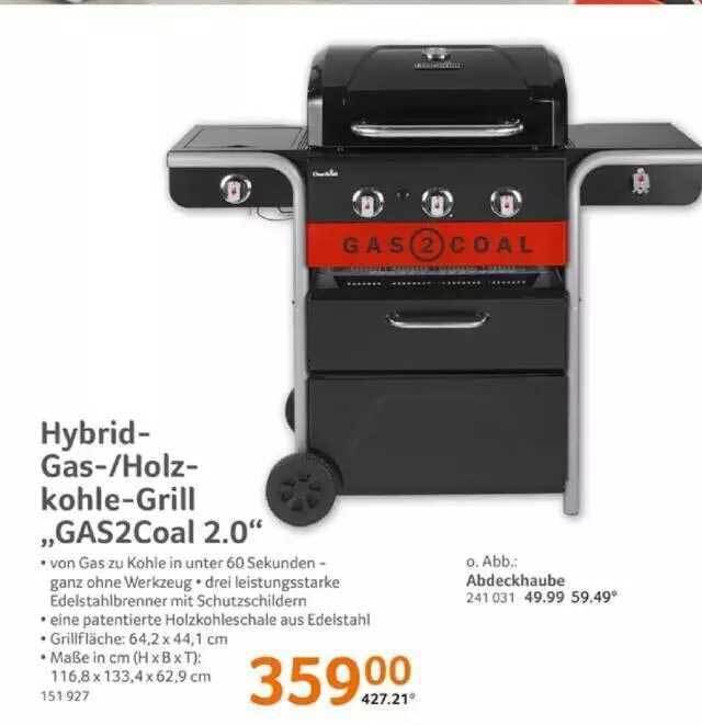 Hybrid Gas Holz Kohlegrill „gas2coal 2.0” Angebot bei Selgros