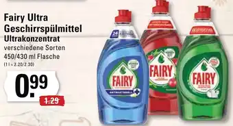 Meyer's Frischemarkt Fairy Ultra Geschirrspülmittel Ultrakonzentrat 450/430 ml Flasche Angebot