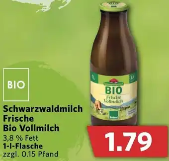 Combi Schwarzwaldmilch Frische Bio Vollmilch 1L Flasche Angebot