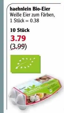 Globus Haehnlein Bio-eier Angebot