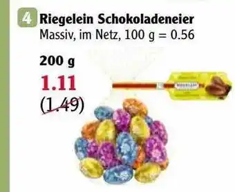 Globus Riegelein Schokoladeneier Angebot