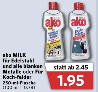 Combi ako Milk für Edelstahl und alle blanken Metalle oder Für Koch felder 250 ml Flasche Angebot