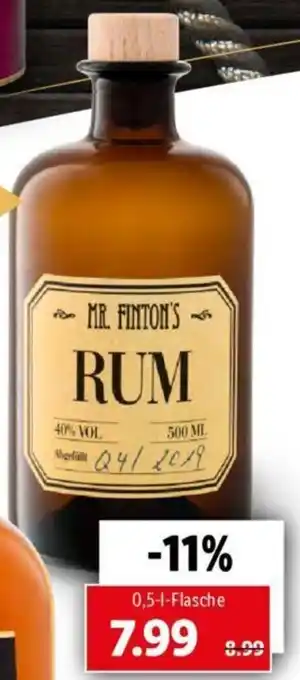 Lidl Mr. Finton's Rum Angebot