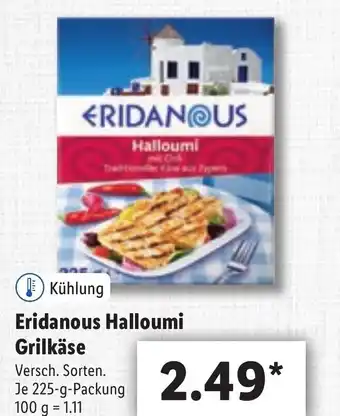 Lidl Eridanous Halloumi Grilkäse 225g Angebot