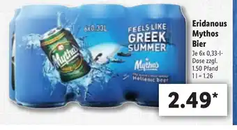 Lidl Eridanous Mythos Bier 6x 0,33-I-Dose Angebot