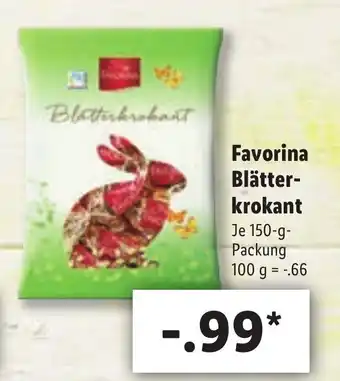 Lidl Favorina Blätter krokant 150g Angebot