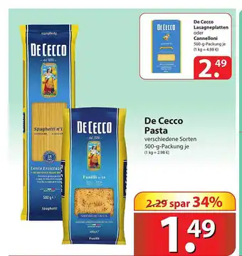 Famila Nord Ost De Cecco Pasta Angebot