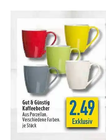 diska Gut & Güstig Kaffeebecher Angebot