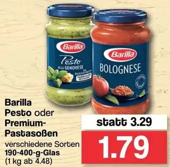 Famila Nord West Barilla Pesto oder Premium Pastasoßen 190-400g Glas Angebot