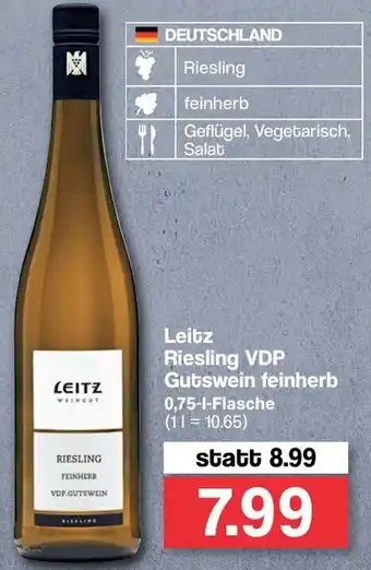 Famila Nord West Leitz Riesling VDP Gutswein feinherb 0,75L Flasche Angebot