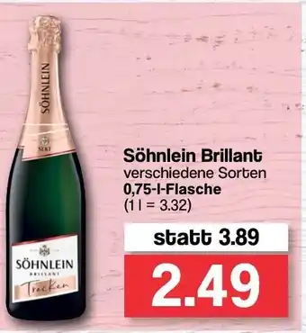 Famila Nord West Söhnlein Brillant 0,75L Flasche Angebot