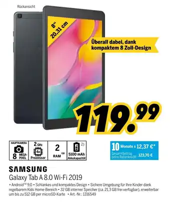 MEDIMAX Samsung Galaxy Tab A 8.0 Wi-Fi 2019 Angebot