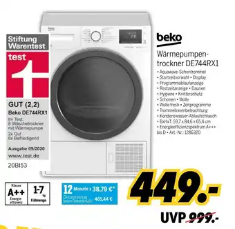 MEDIMAX beko Wärmepumpentrockner DE744RX1 Angebot