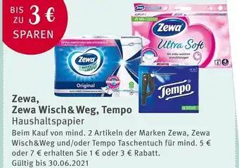 Rossmann Zewa, Zewa Wisch&Weg, Tempo Angebot