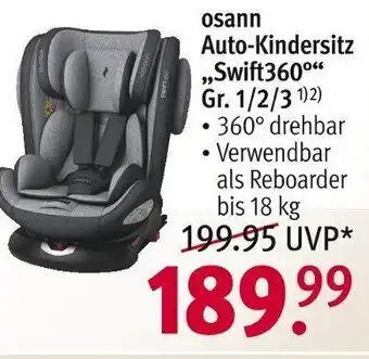 Rossmann osann Auto-Kindersitz ,,Swift360" Gr.1/2/3 Angebot